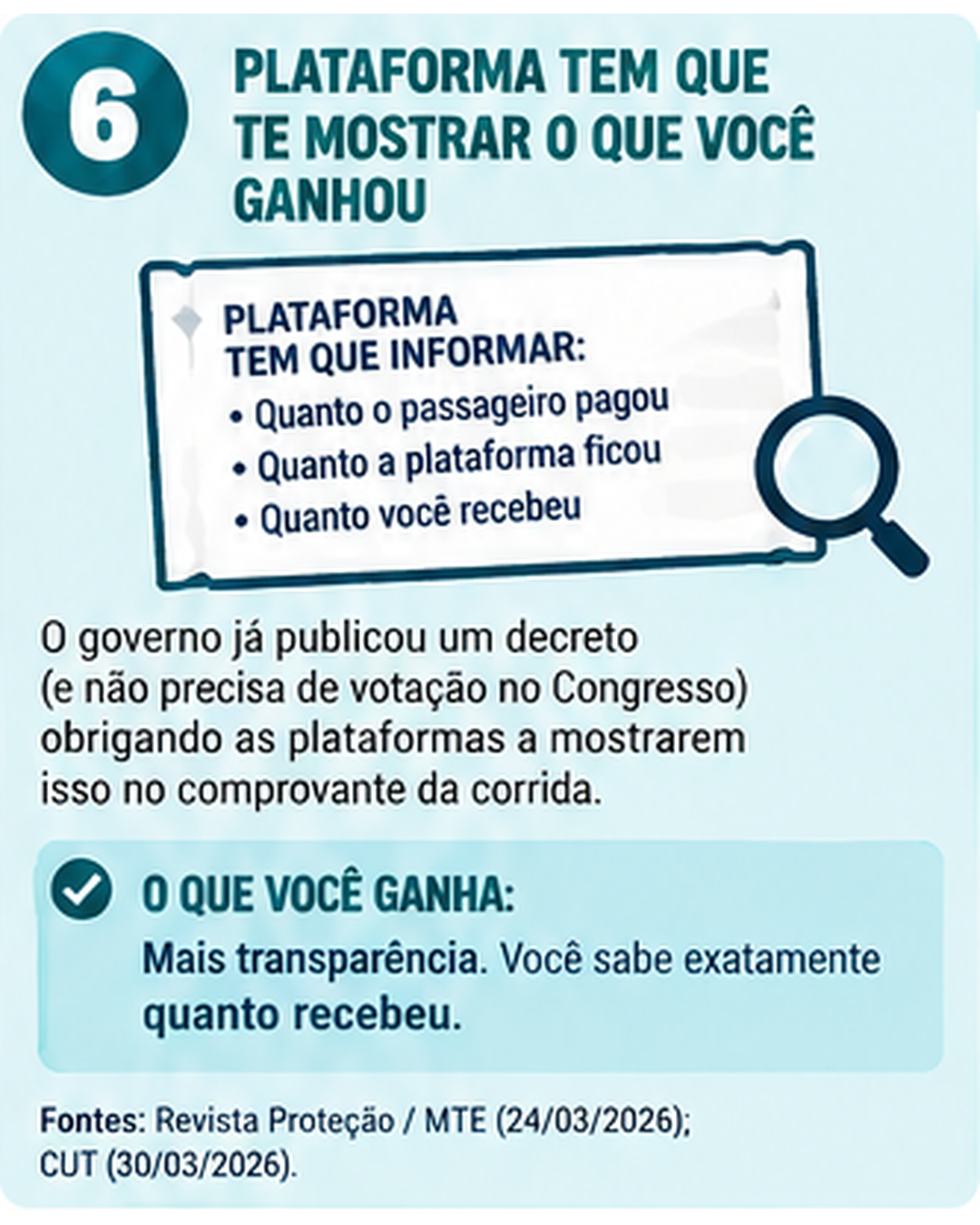 Infográfico: Plataforma tem que te mostrar o que você ganhou